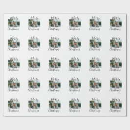 Papel De Regalo Fotos de la familia Feliz Navidad, moderno, elegan