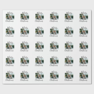 Papel De Regalo Fotos de la familia Feliz Navidad, moderno, elegan