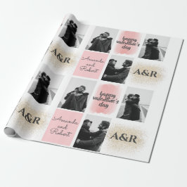 Papel De Regalo Fotos de pareja personalizadas 3 Feliz San Valentí