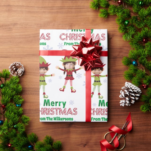Papel De Regalo Fotos divertidas de Elves Personalizados niños Fel (Regalo de vacaciones)