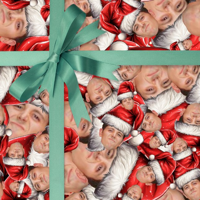 Papel De Regalo Fotos divertidas en Santa Hat Navidades envueltos  (Subido por el creador)