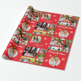Papel De Regalo Fotos Familiares Navidad Feliz Personalizadas