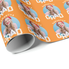 Papel De Regalo Fotos Modernas y Simples de Graduación de Escuela 