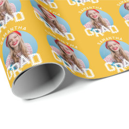 Papel De Regalo Fotos Modernas y Simples de Graduación de Escuela 