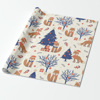 Papel De Regalo Fox Cuties (gran escala)
