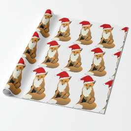 Papel De Regalo Fox de Santa