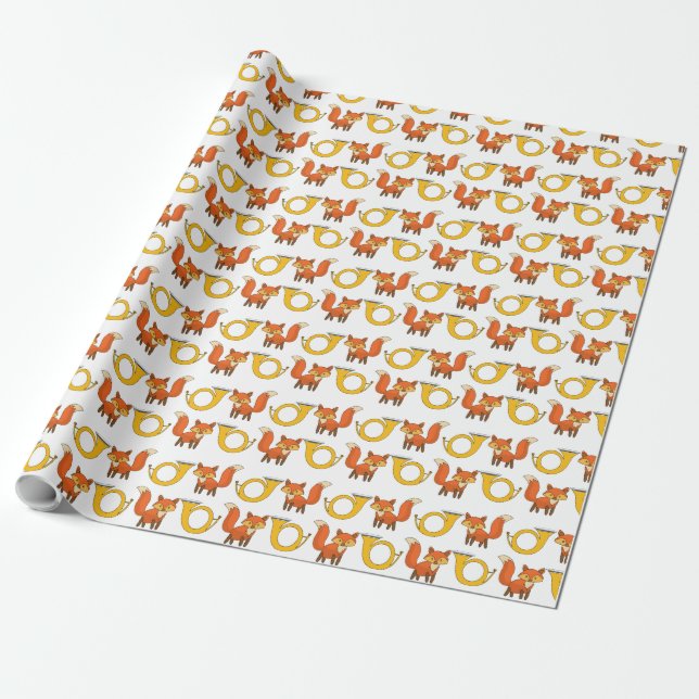Papel De Regalo Fox Hunting (Desenrollado)