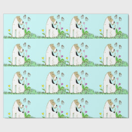 Papel De Regalo Fox terrier y mariposa del alambre