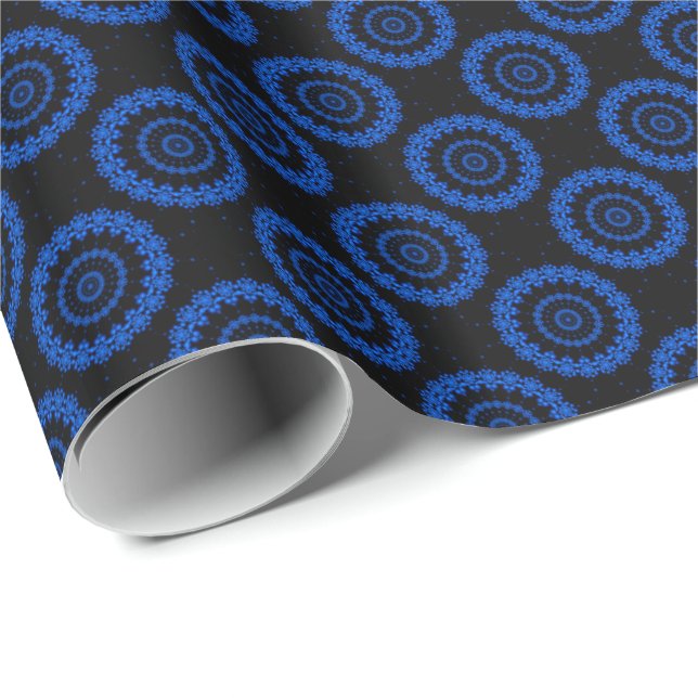 Papel De Regalo Fractal azul (Esquina del rollo)