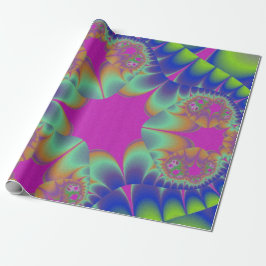 Papel De Regalo Fractal Cactus Bloom