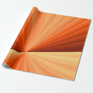 Papel De Regalo Fractal gráfico de vainilla roja, Naranja abstract