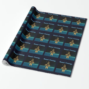 Papel De Regalo Fractal Inuit Hunter - Saludos de temporada