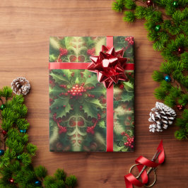 Papel De Regalo Fractal Mistletoe