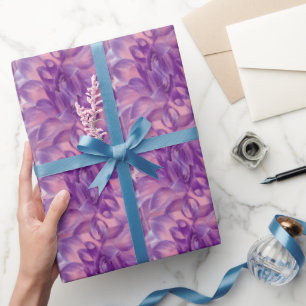 Papel De Regalo Fractal Purple Daisies