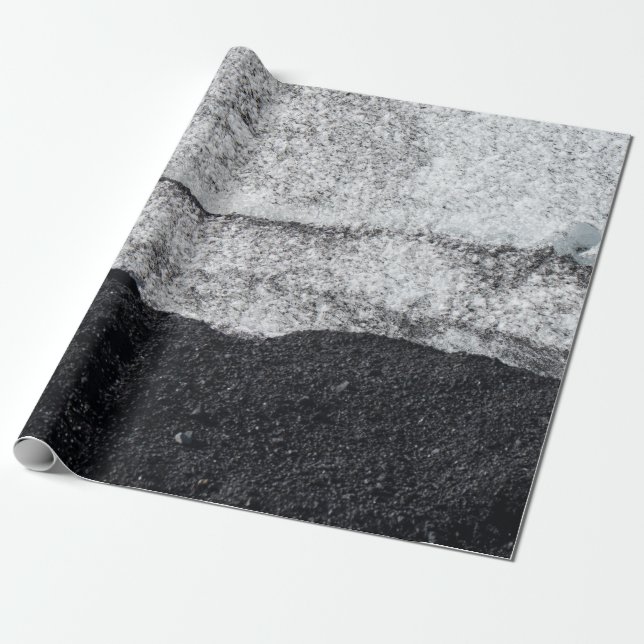 Papel De Regalo Fragmento de piedra blanca y azul (Desenrollado)