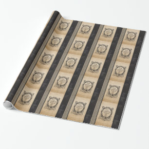 Papel De Regalo Francés elegante París Colonia de la arpillera d