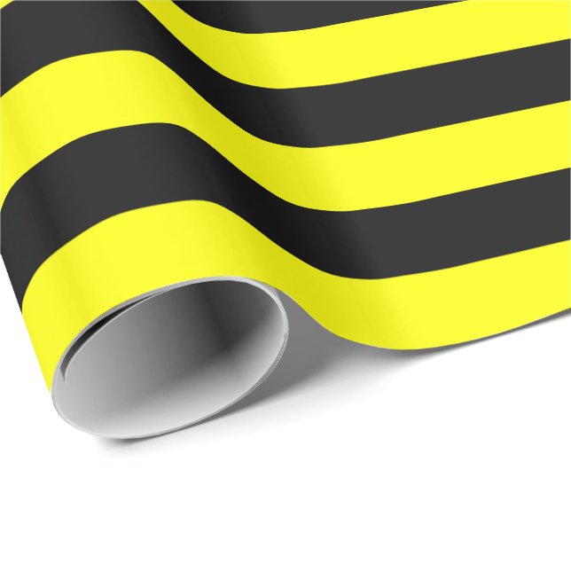 Papel De Regalo Frania amarilla y negra (Esquina del rollo)