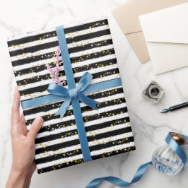 Papel De Regalo Frania Dorada Estrella