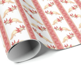 Papel De Regalo Franja de axotl