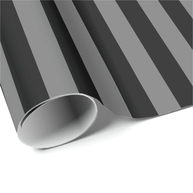 Papel De Regalo Franja gris/negra (Esquina del rollo)