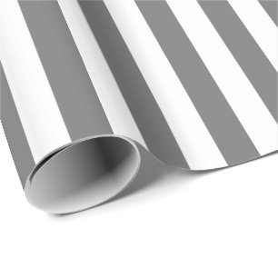 Papel De Regalo Franja gris y blanca