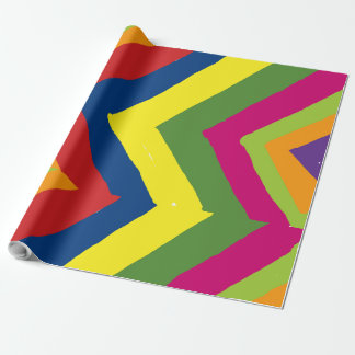 Papel De Regalo franjas de flecha en un patrón colorido