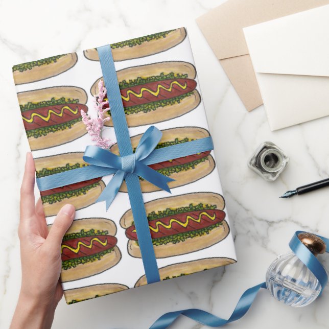 Papel De Regalo Frankfurter Hot Dog Hotdog Mustard Relish Food (Regalar)