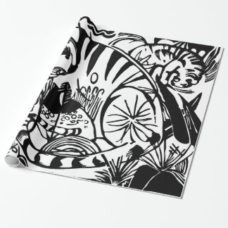 Papel De Regalo Franz Marc - Tigre negro y blanco - Arte abstracto