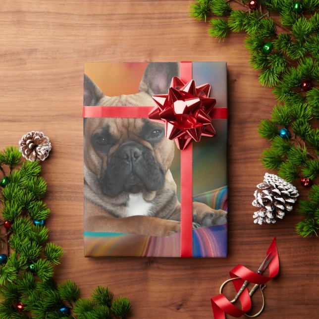 Papel De Regalo Französische Bulldogge Welpe French Bulldog  (Regalo de vacaciones)