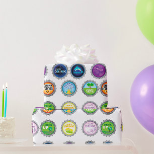 Papel De Regalo Frascos de refresco coloridos