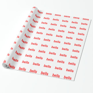 Papel De Regalo Frase de la palabra "campanas rojas" (campanazos,