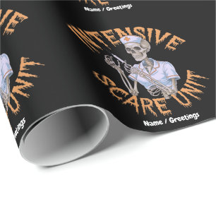 Papel De Regalo Frase divertida de Halloween para enfermeras de la