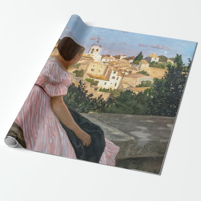 Papel De Regalo Frederic Bazille - El vestido rosa (Desenrollado)
