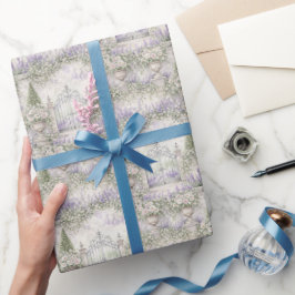 Papel De Regalo French Garden Wedding Watercolor Florals Gates