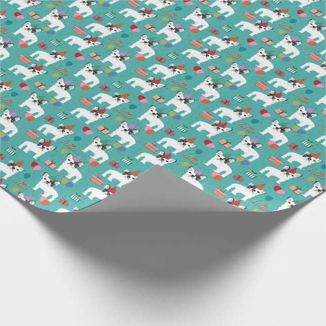 Papel De Regalo Frenchie Bulldog francés cumpleaños (Esquina)