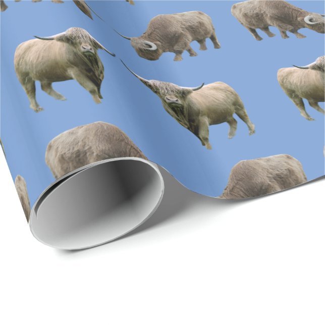 Papel de regalo Frenesí de Vaca de las Tierras Alt (Esquina del rollo)