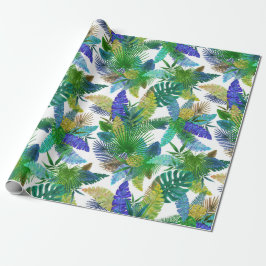Papel De Regalo Frenos y hojas tropicales