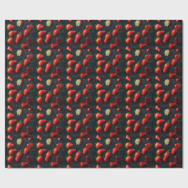 Papel De Regalo Fresa (Superficie plana)