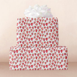 Papel De Regalo Fresa acuarela