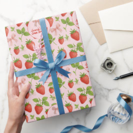 Papel De Regalo Fresa dulce niños Fiesta de cumpleaños -