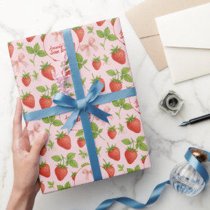 Papel De Regalo Fresa dulce niños Fiesta de cumpleaños -