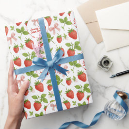 Papel De Regalo Fresa dulce niños Fiesta de cumpleaños -