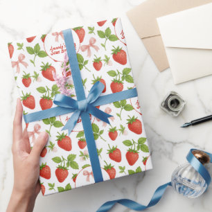 Papel De Regalo Fresa dulce niños Fiesta de cumpleaños -