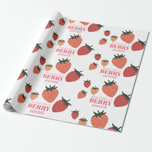 Papel De Regalo Fresa Dulce Personalizada