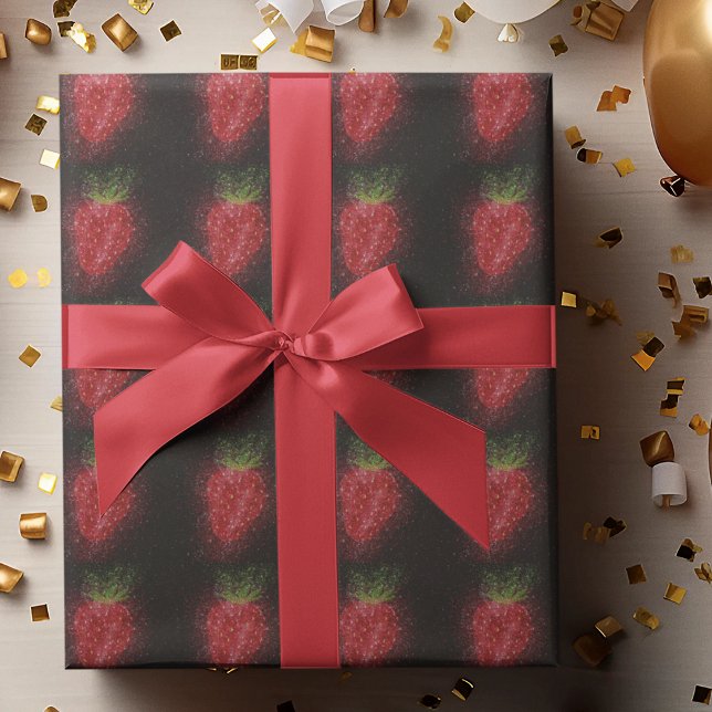 Papel De Regalo Fresa Purpurina Faux única (Subido por el creador)