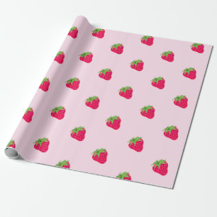 Papel De Regalo Fresa Rosa Brillante Genial