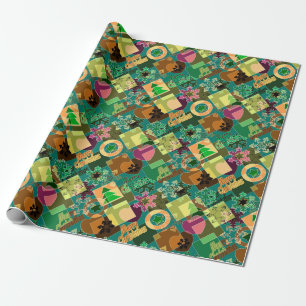 Papel De Regalo Fresa sin inconvenientes Nochebuena Snowflake colo