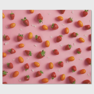 Papel De Regalo Fresa y tomate