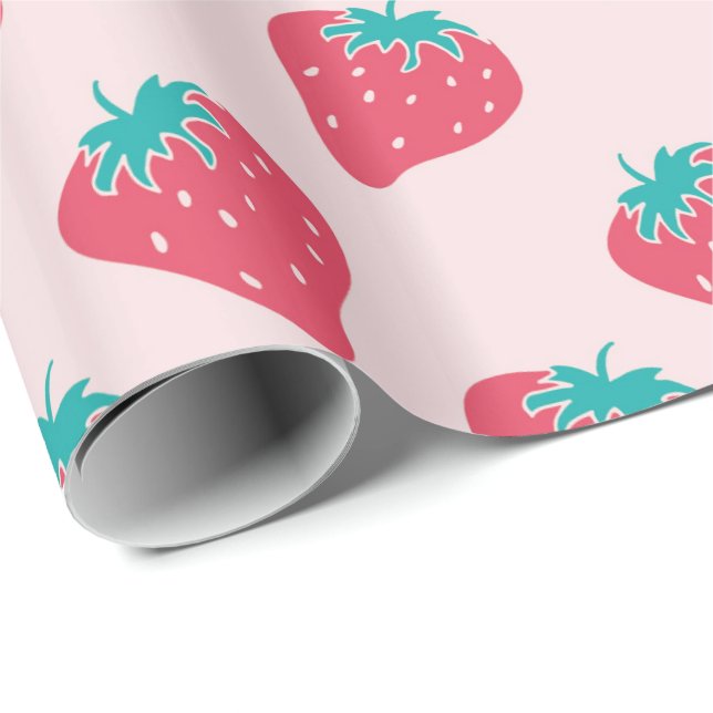 Papel De Regalo Fresas (Esquina del rollo)