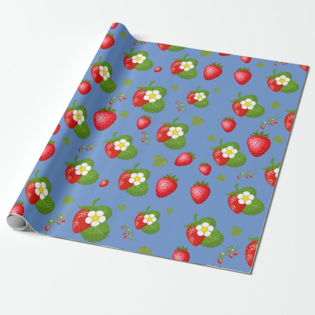 Papel De Regalo Fresas (Desenrollado)